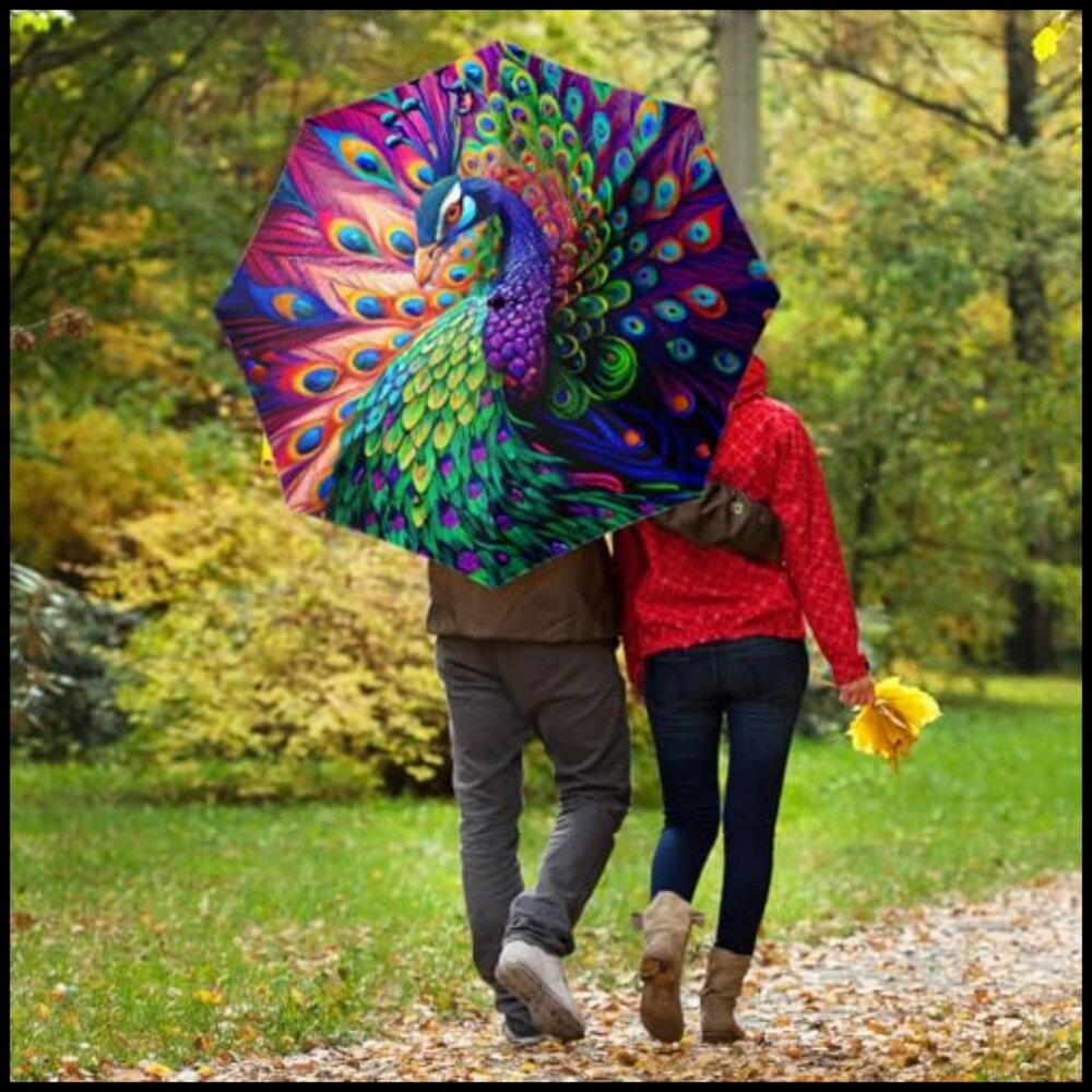 Compact Automatic Folding Umbrella Portable Light… - image 7